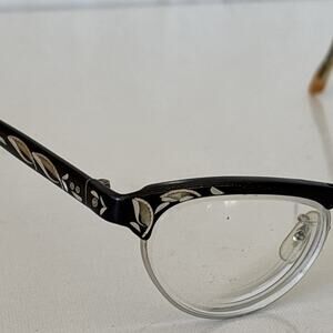 Vintage ArtCraft 1/10 12k GF 20mm Cat Eye Eyeglasses Frames Spectacles Floral